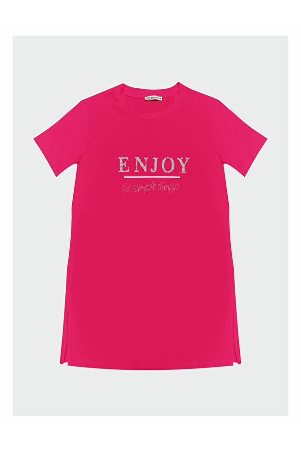 Moodbasıc Yazılı Taşlı Baskılı T-shırt - 1