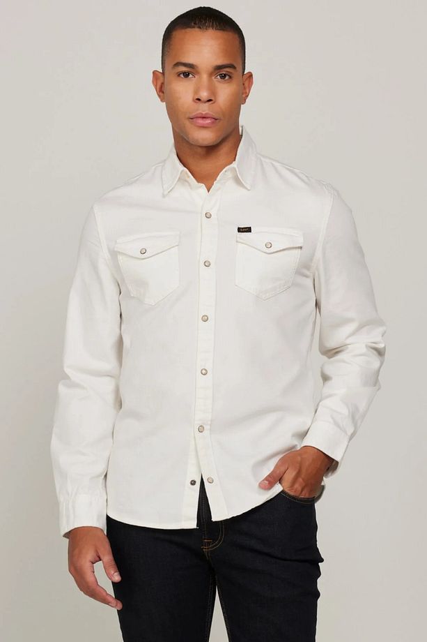 Regular Fit Ekru Erkek %100 Pamuk Gömlek L232380102 - 3