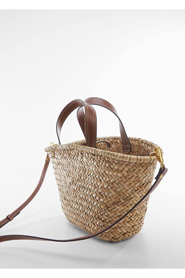Doğal elyaf hasır çanta - 6