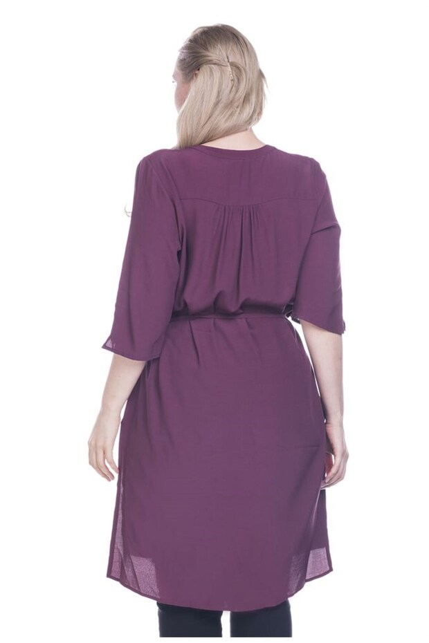 تونيك بحزام الخصر بأزرار - 3