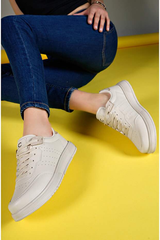 Damskie tenisówki Glaweth0012158 Ecru - 2