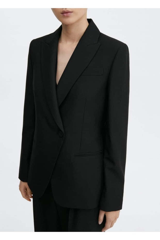 Regular Kesim Yünlü Blazer Ceket - 6