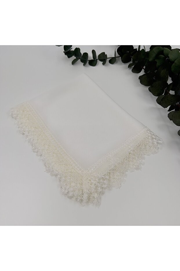 Woman Mother Chiffon Lace Needle Lace Hijab Prayer Mevlit Cover (Mevlit-circumcision-hajj-umrah)