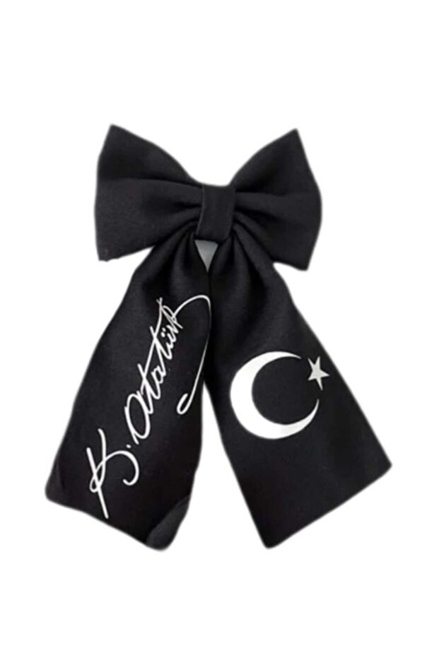 10 NOVEMBER Ataturk And Moon Star Special Design Printed BLACK Hair Clip
