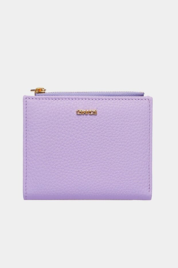2805 Genuine Real Leather Zippered Women's Wallet Flother Lilac