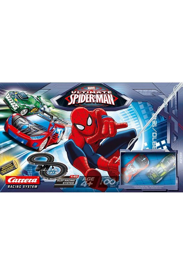 Yarış Seti Kumandalı Pist Spiderman Arabası Set Carrera Oyuncak Araba Spider-Man Örümcek Adam Aracı - 3