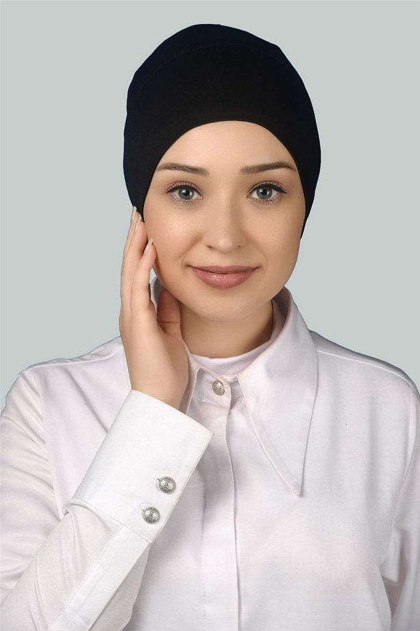 Hazır Pratik Geçmeli Uzun Boru Tesettür Bonesi - 1