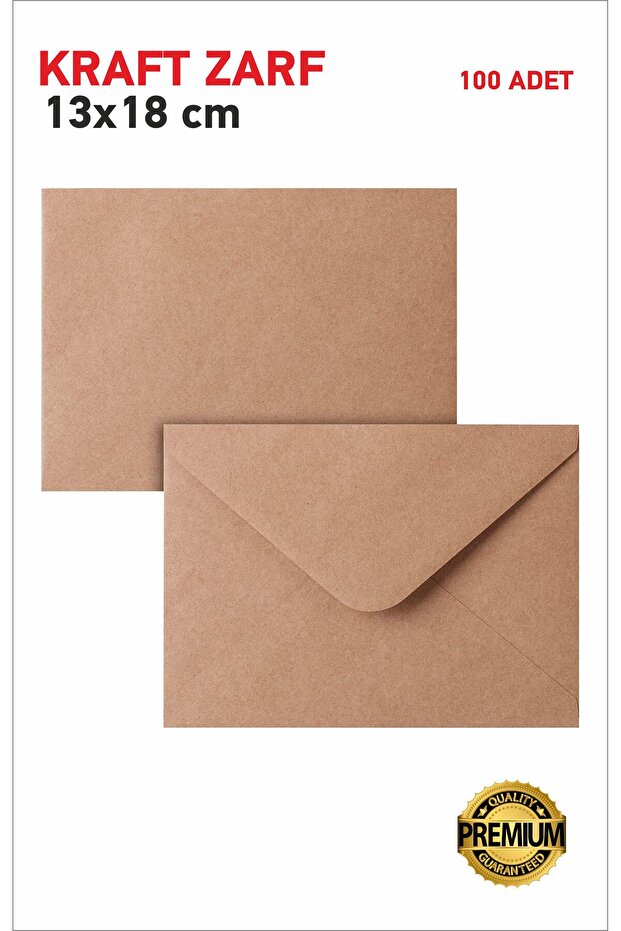 Invitation Envelope Kraft Envelope 100 Pieces 13x18cm Brown Envelope
