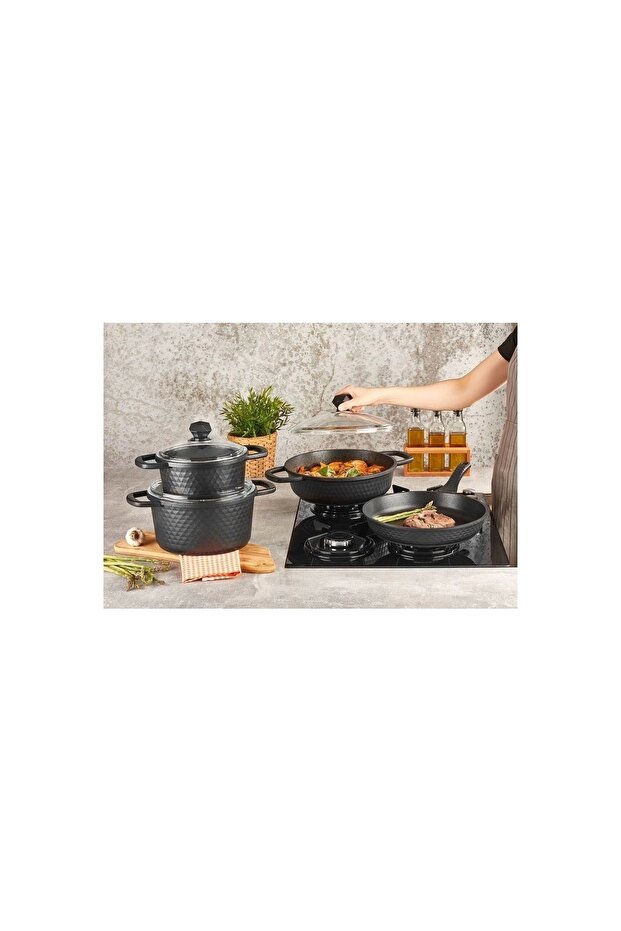 Motto 7 Piece Cast Pot Set