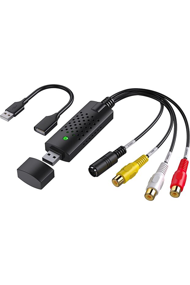 Usb Video Capture USB 2.0 Audio/Video Converter RCA'dan USB'ye Ses Video Dönüştürücü VHS Mini DV Hi8 - 1