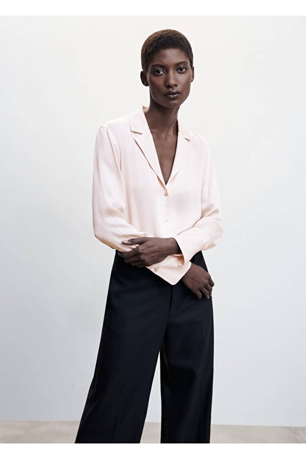 Yakalı Dökümlü Gömlek - 1