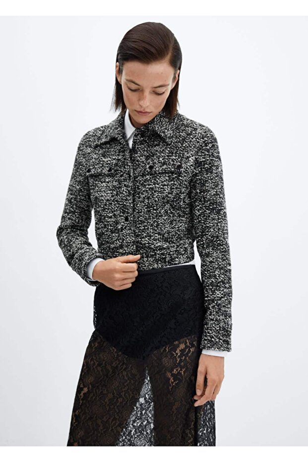 Gömlek Yakalı Tüvit Ceket - 1