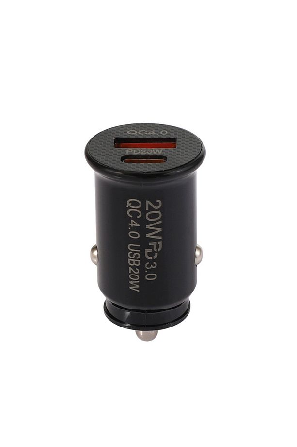 TE-P10 USB Ve Type-c Çıkışlı Araç İçi Çakmaklık Hızlı Şarj Başlığı SİYAH - 4