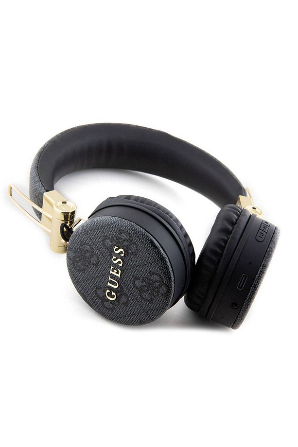 Kulak Üstü Bluetooth Kulaklık Guess Lisanslı PU Deri Ayarlanabilir Tasarım Siyah - 2