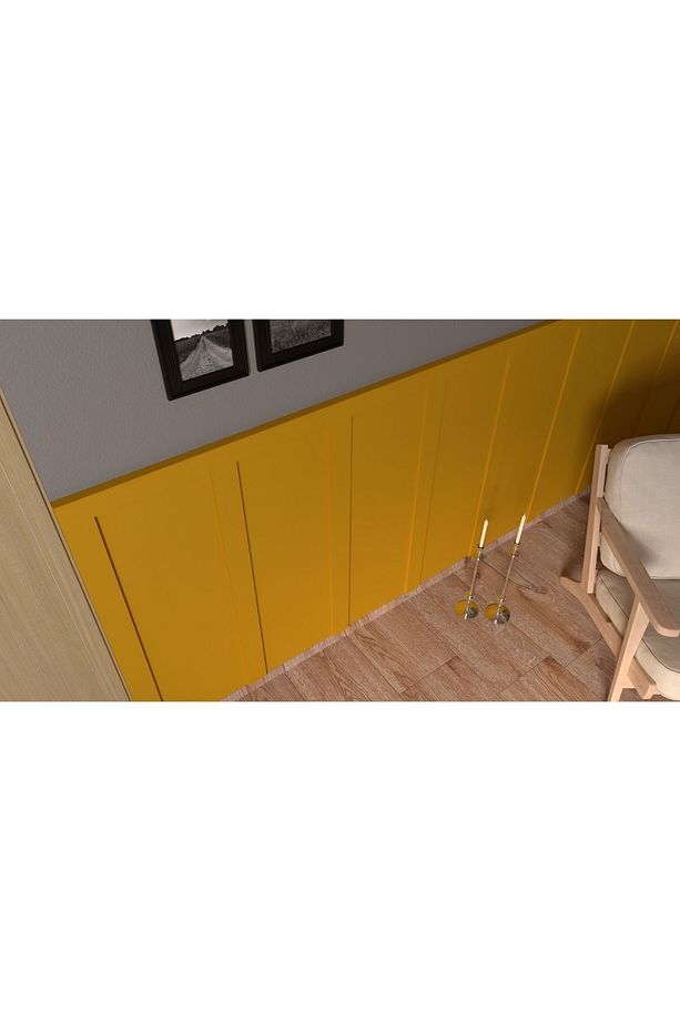 Dekoratif Iskandinav Duvar Çıtası ( 5 Adet ) Ev Ofis Dekorasyonu 10 Mm Ham Mdf - 4