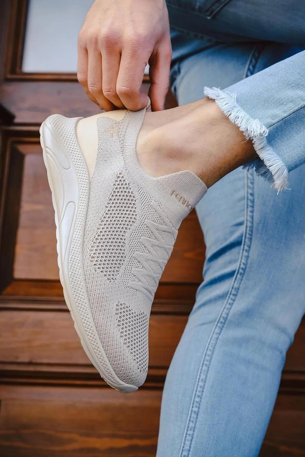 New Season Laceless Knitwear Men's Sneakers
