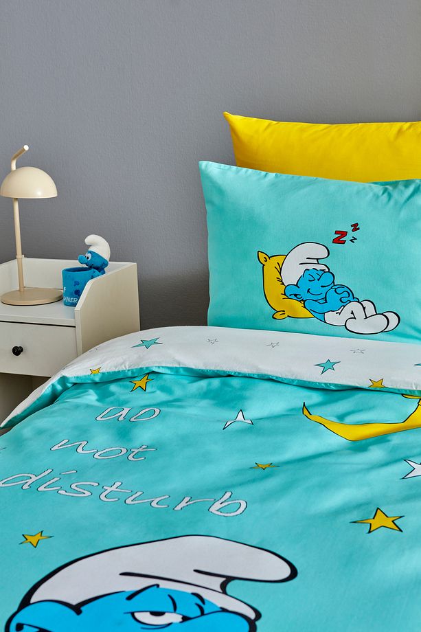 Smurfs Sleepy Smurf %100 Pamuk Tek Kişilik Nevresim Takımı - 8