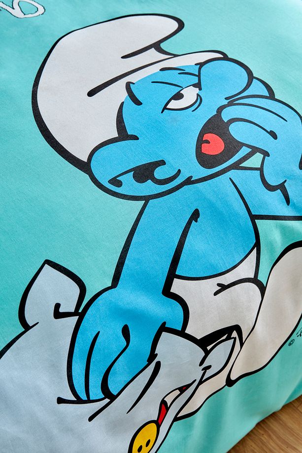Smurfs Sleepy Smurf %100 Pamuk Tek Kişilik Nevresim Takımı - 5
