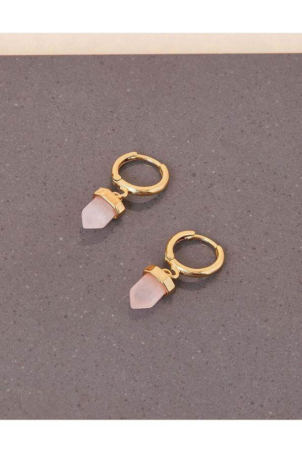 Z Koleksiyonu Quartz Taşlı Küpe Altıın Kaplama - 2
