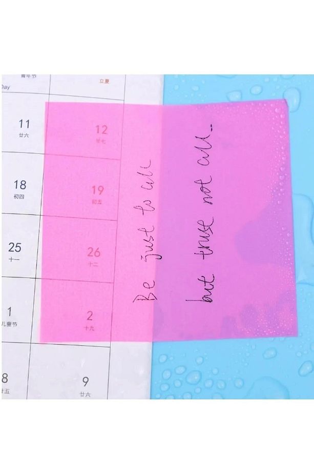 Şeffaf Yapışkanlı Kare Postit 50 Yaprak Pembe - 3