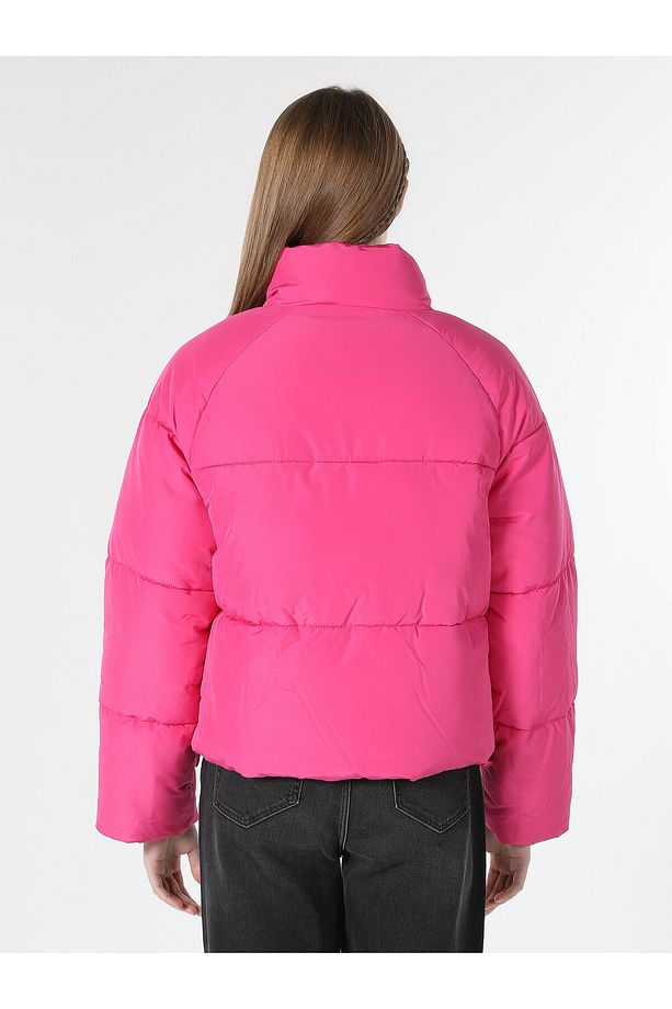 Regular Fit Şişme Pembe Kadın Mont - 2