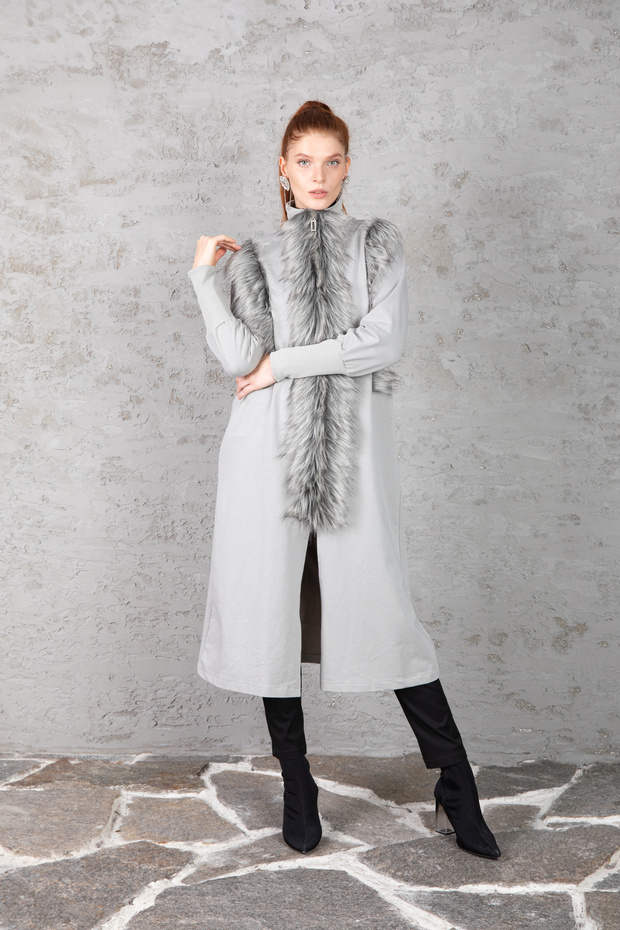 DETAYLI ÖRME KUMAŞ Kaban - 5