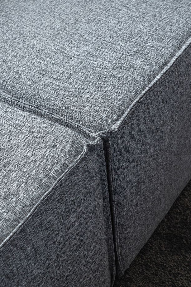 Soft Kitaplıklı 4 Modül Modüler Köşe Koltuk Takımı Gri - 8
