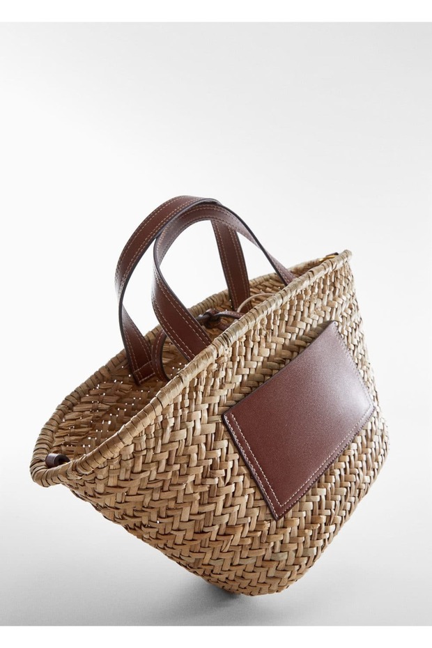 Doğal elyaf hasır çanta - 4
