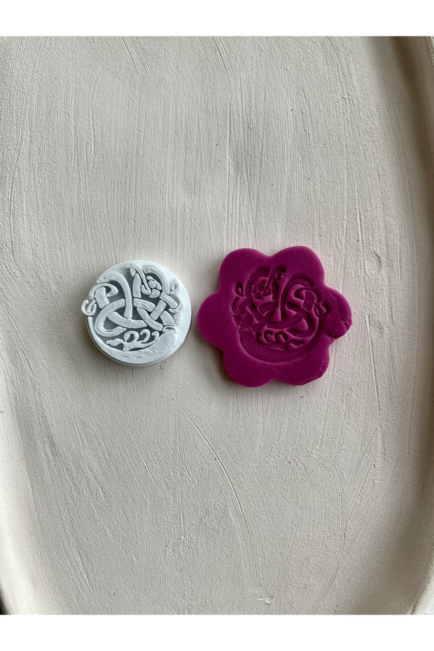 Nordic Pattern Ceramic Polymer Clay Cookie Seal