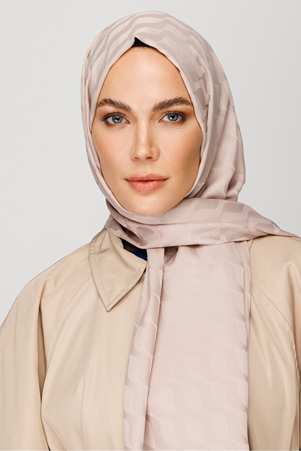 Wave Pattern Silky Jacquard Shawl - 6