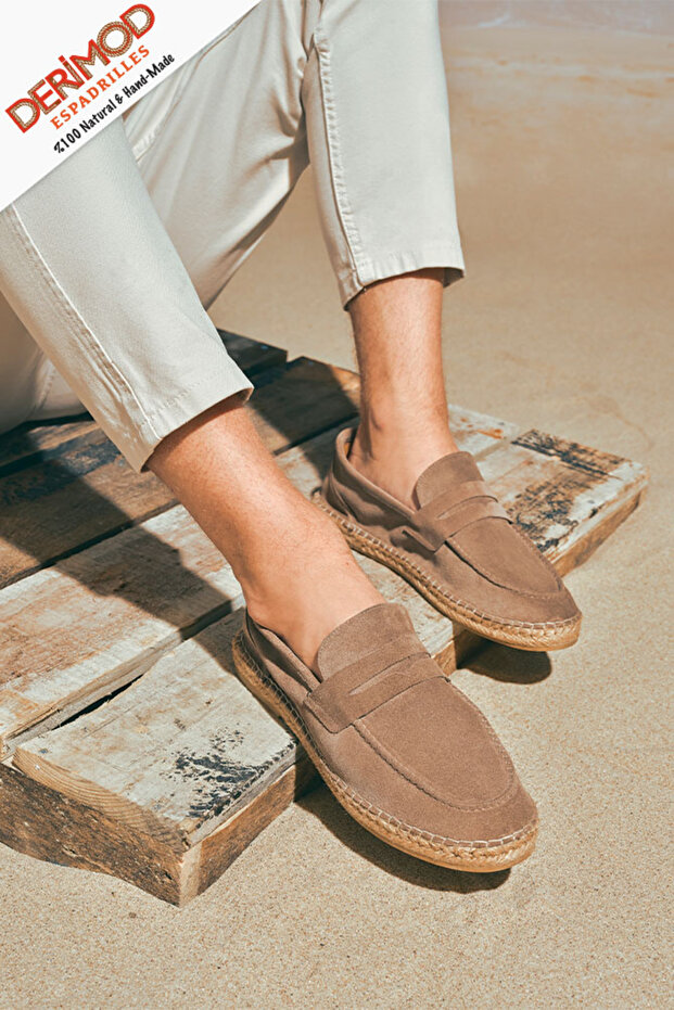 Erkek Deri Süet Espadril - 1