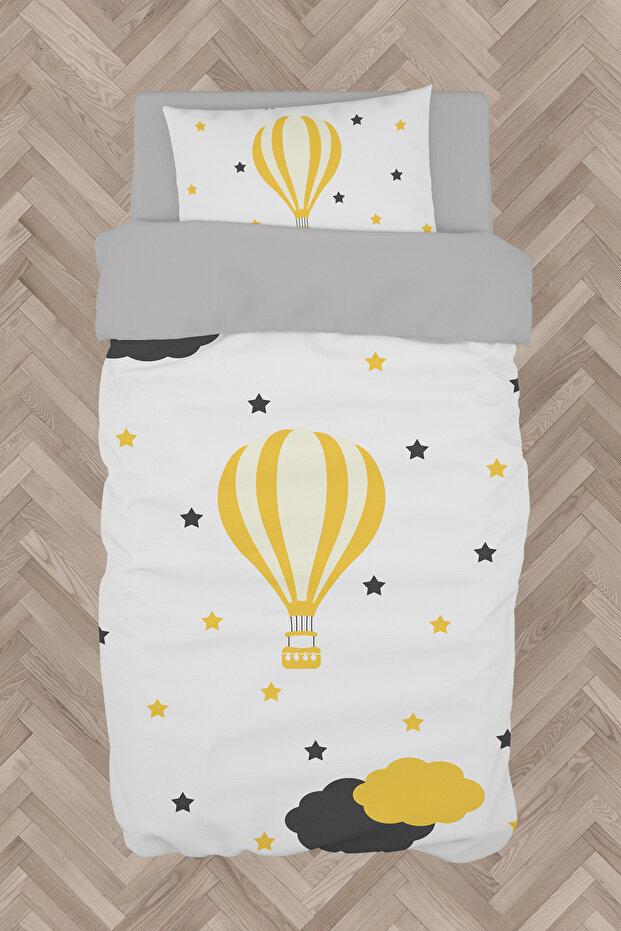 BABY AND CHILDREN'S ROOM Flying Balloon Patterned Duvet Cover Set