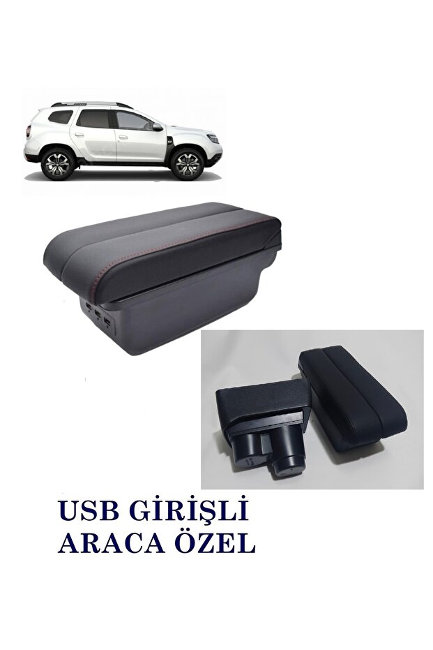 NKT GROUP Dacia Duster 2020 + Usbli Vidasız Kol Dayama Kolçak Usb+Çift Açılır
