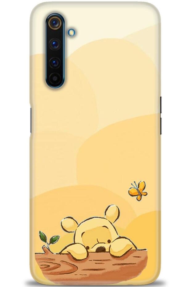 حافظة هاتف Realme 6 Pro مطبوعة بدقة HD - ويني وفراشة + واقي شاشة كامل