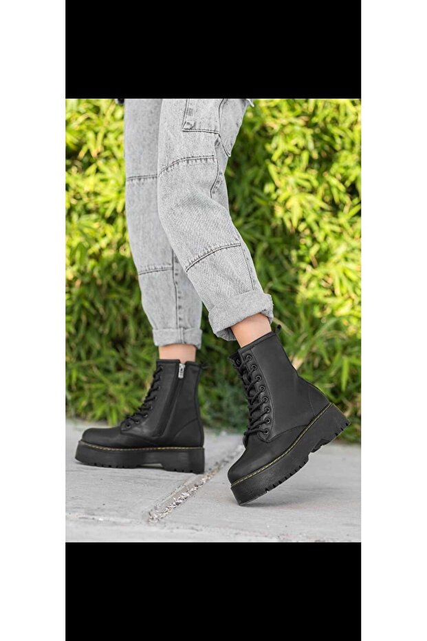 SİYAH DERİ BOT POSTAL - 1