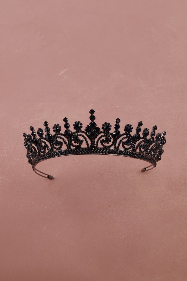 Crystal Rhinestone Queen Crown for Women Bridal Wedding Crown for Henna Night Crown Burgundy