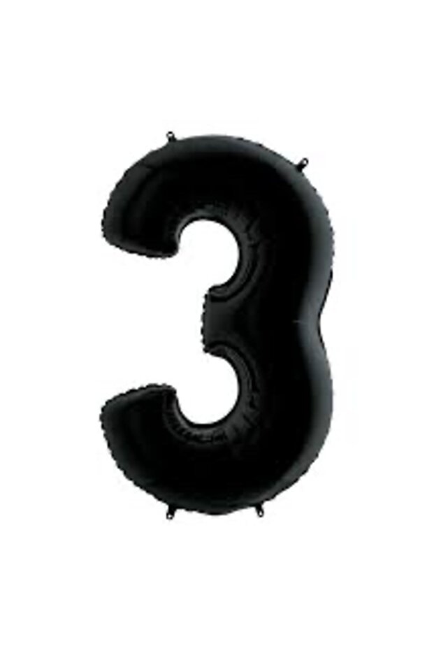 Black Foil 3 Balloons 40 inch 100 cm