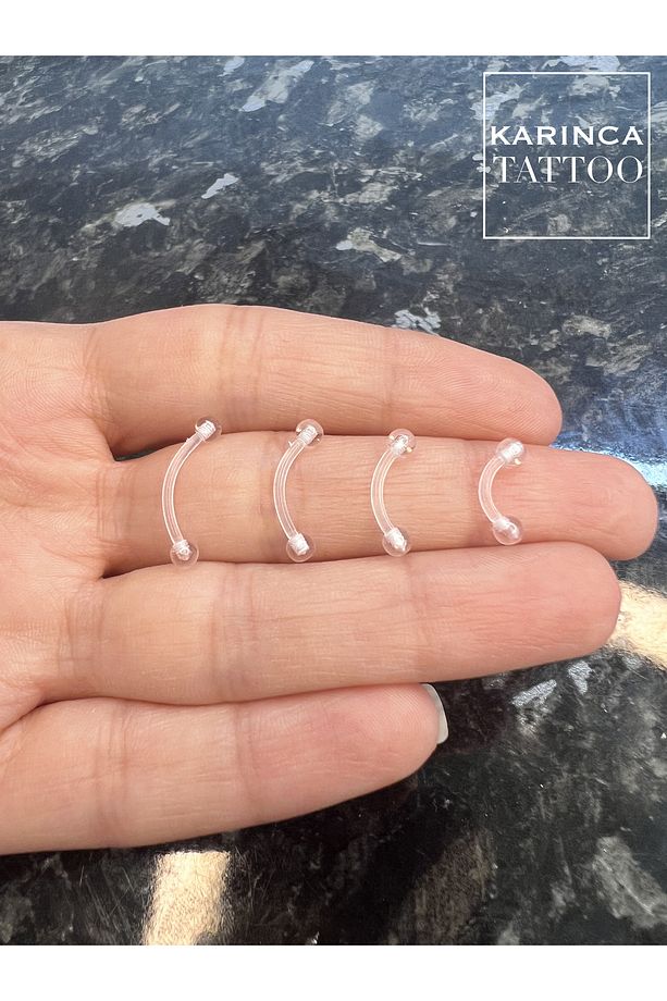 Bioplast Şeffaf Kulak Forward Helix Conch Smiley Bridge Snug Daith Tragus Septum Nipple Kaş Piercing - 5