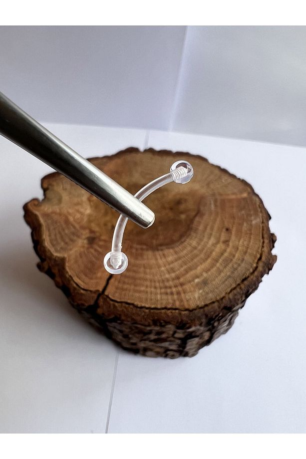 Bioplast Şeffaf Kulak Forward Helix Conch Smiley Bridge Snug Daith Tragus Septum Nipple Kaş Piercing - 3
