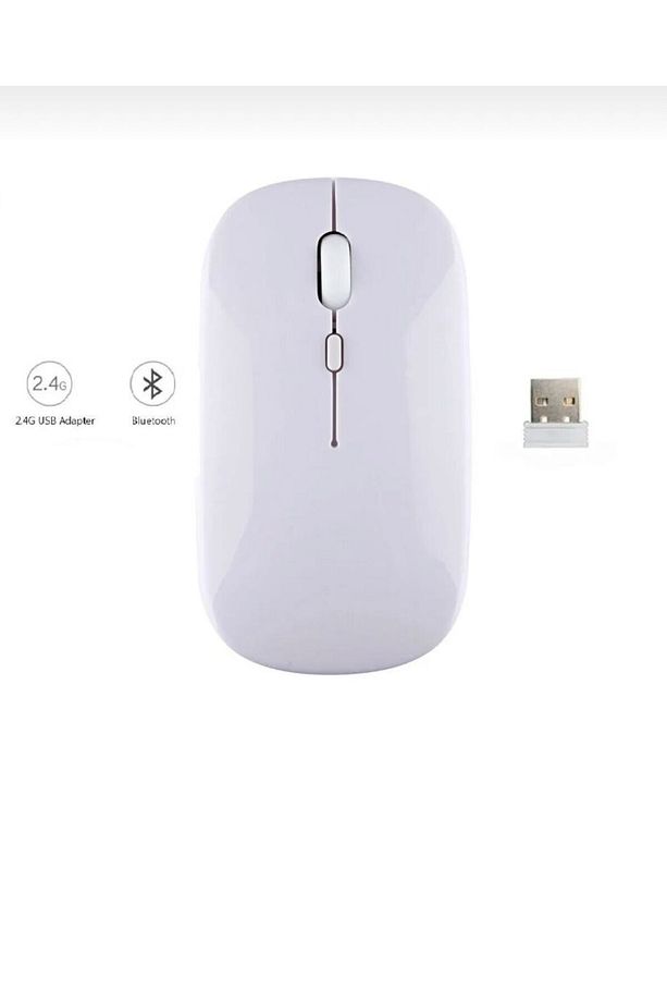 Samsung Galaxy Tab S9 FE Plus Uyumlu Mouse Bluetooth Wireless Şarj Edilebilir Fare 2.4g - 1