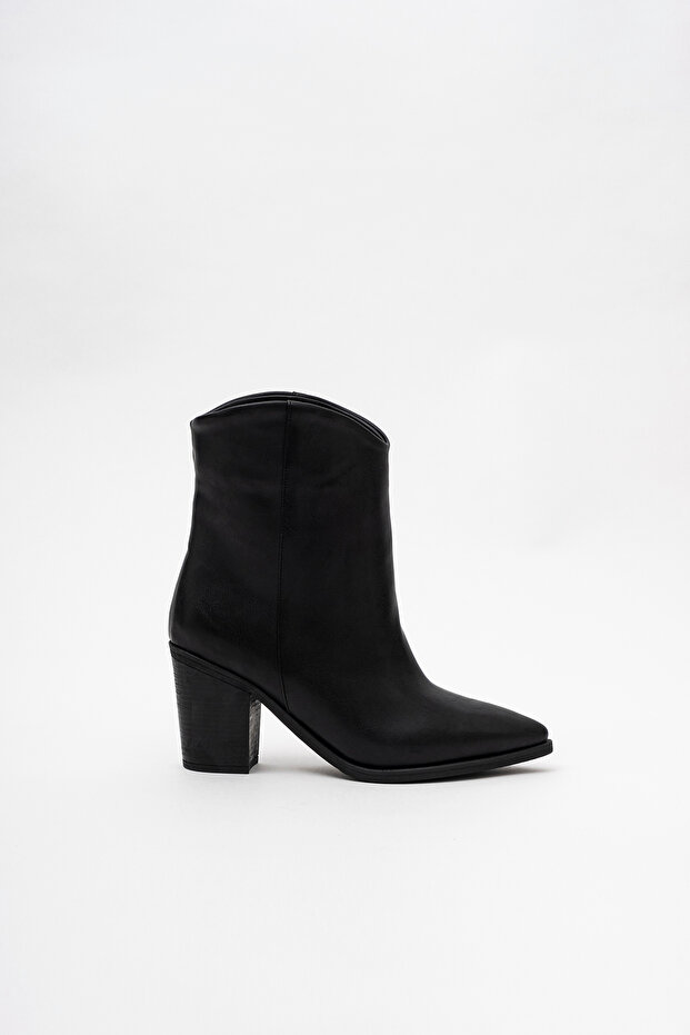 Black Black Matte Women's Boots & Booties, High Heels