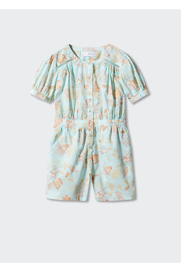 Desenli şort tulum - 2