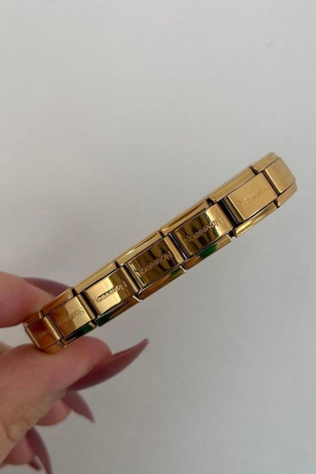 Bigiy Accessories Italian Charm Gold Steel Bracelet