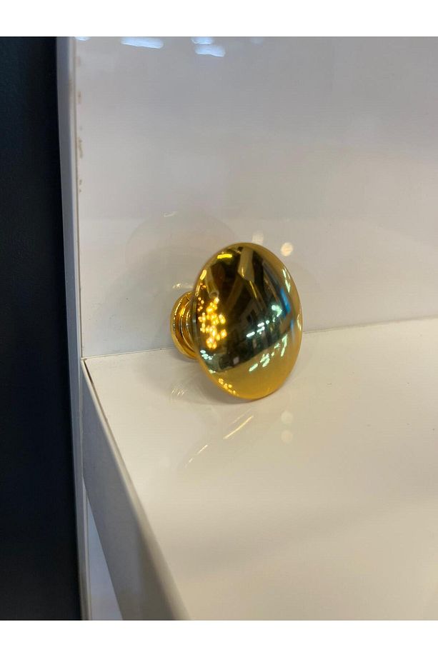 Metal Mantar Kulp Altın Renk Düğme Kulp Dolap Kulp Kapak Kulp Modern Çekmece Kulp Tek Delikli Gold - 4