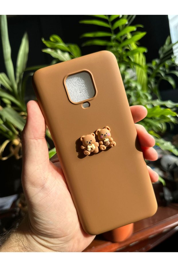 Xiaomi Redmi Note 9 Pro Compatible Velvet Launch Teddy Bear Design Silicone Phone Case