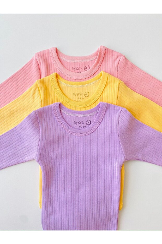 3-Piece 100% Cotton Basic Bodysuit - 4