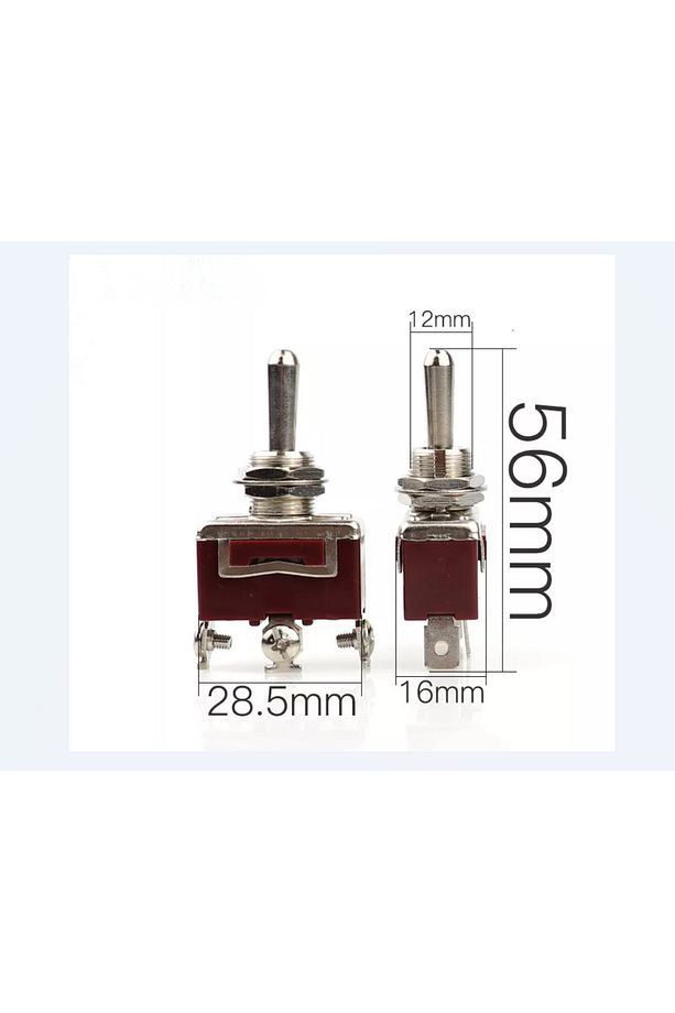 2 ADET-Toggle Switch 3P ON-OFF Ø12mm Araba Tekne Rocker Geçiş Anahtarı - 6