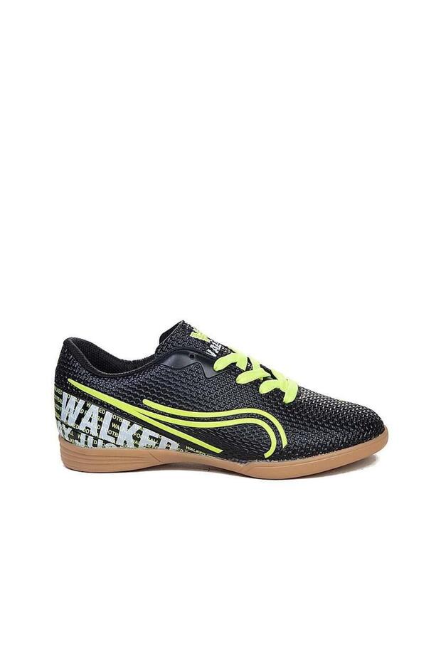 233 Boy Black/Green Futsal Shoes