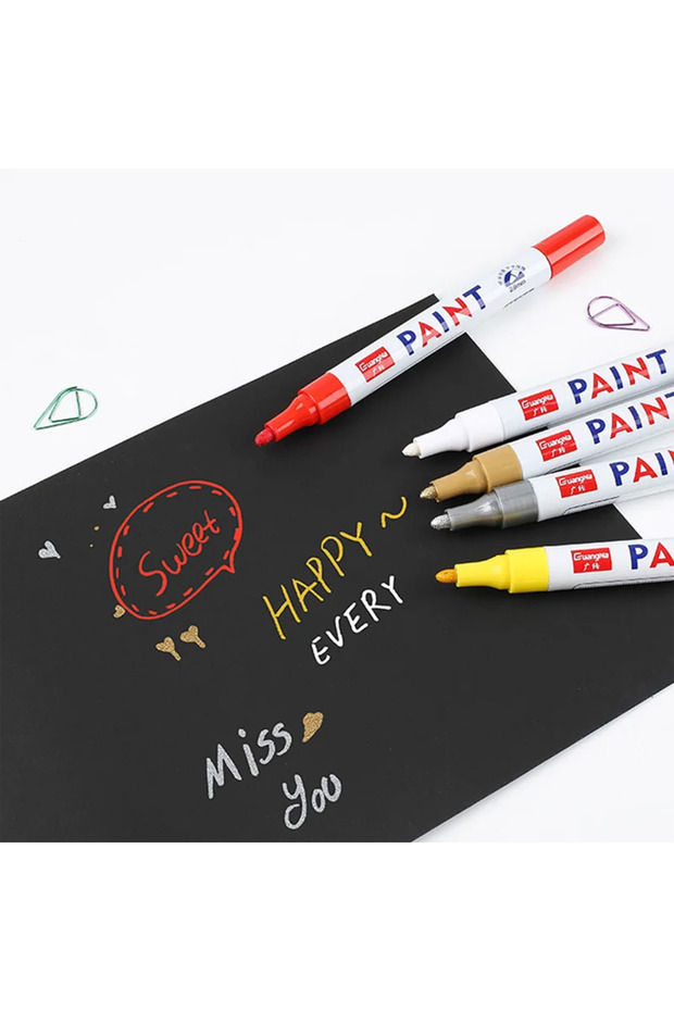Paint Marker Car Paint Pen For All Surfaces Car Oil Paint Mark Pen Gray Color 1 Piece