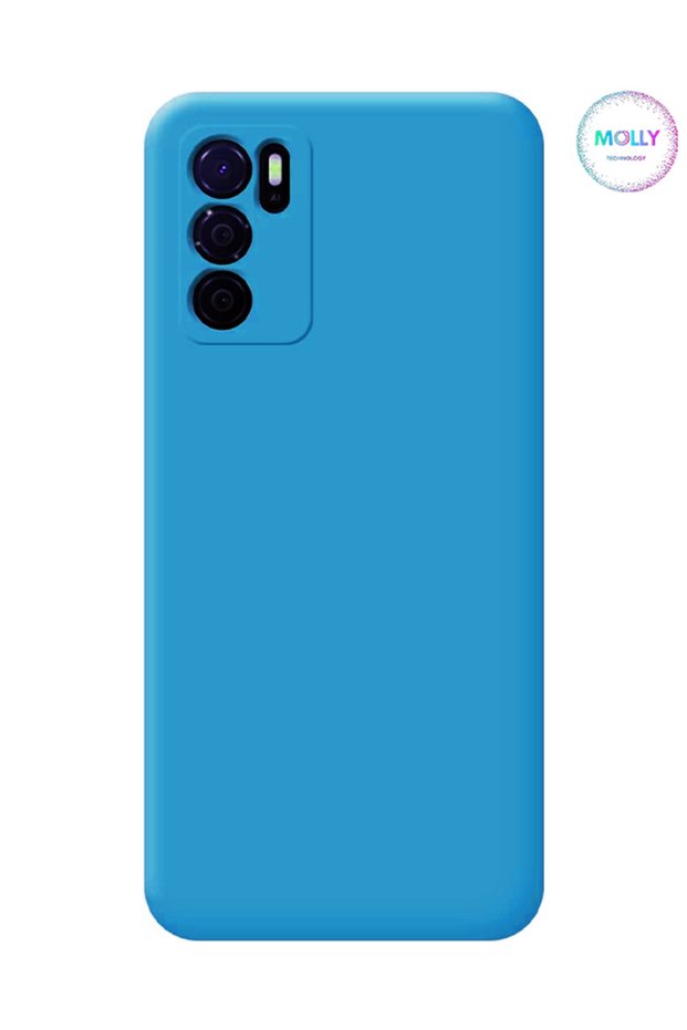 Silicone Case Velvet Inside Sky Blue Liquid for Oppo A16